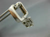 ESTATE .45CT DIAMOND 14KT WHITE GOLD SQUARE ETOILE HANGING HUGGIE EARRINGS #709