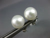 ESTATE NATURAL WHITE AAA SOUTH SEA PEARL 14KT WHITE GOLD 3D STUD EARRINGS #2709
