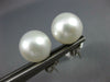 ESTATE NATURAL WHITE AAA SOUTH SEA PEARL 14KT WHITE GOLD 3D STUD EARRINGS #2709