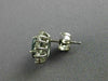 ESTATE 2.36CT DIAMOND & AAA SAPPHIRE 14KT WHITE GOLD FLOWER STUD EARRINGS #26438