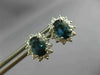 ESTATE 2.36CT DIAMOND & AAA SAPPHIRE 14KT WHITE GOLD FLOWER STUD EARRINGS #26438