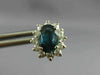 ESTATE 2.36CT DIAMOND & AAA SAPPHIRE 14KT WHITE GOLD FLOWER STUD EARRINGS #26438