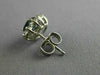 ESTATE 2.36CT DIAMOND & AAA SAPPHIRE 14KT WHITE GOLD FLOWER STUD EARRINGS #26438