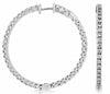 ESTATE LARGE 1.75CT DIAMOND 14KT WHITE GOLD 3D CLASSIC INSIDE OUT HOOP EARRINGS