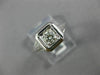 ANTIQUE .22CT DIAMOND 18KT WHITE GOLD 3D SOLITAIRE SQUARE ENGAGEMENT RING #26655