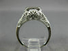 ANTIQUE .22CT DIAMOND 18KT WHITE GOLD 3D SOLITAIRE SQUARE ENGAGEMENT RING #26655