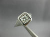 ANTIQUE .22CT DIAMOND 18KT WHITE GOLD 3D SOLITAIRE SQUARE ENGAGEMENT RING #26655