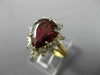 3.55CT DIAMOND & AAA PINK TOURMALINE 14K 2 TONE GOLD PEAR SHAPE ENGAGEMENT RING