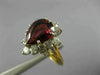 3.55CT DIAMOND & AAA PINK TOURMALINE 14K 2 TONE GOLD PEAR SHAPE ENGAGEMENT RING