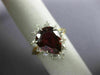 3.55CT DIAMOND & AAA PINK TOURMALINE 14K 2 TONE GOLD PEAR SHAPE ENGAGEMENT RING