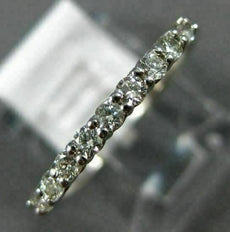 ESTATE .24CT DIAMOND 14KT WHITE GOLD 3D CLASSIC ROUND WEDDING ANNIVERSARY RING