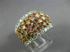 ESTATE LARGE 2.70CT WHITE & PINK DIAMOND 18KT WHITE & ROSE GOLD ANNIVERSARY RING