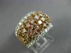 ESTATE LARGE 2.70CT WHITE & PINK DIAMOND 18KT WHITE & ROSE GOLD ANNIVERSARY RING