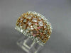 ESTATE LARGE 2.70CT WHITE & PINK DIAMOND 18KT WHITE & ROSE GOLD ANNIVERSARY RING