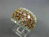 ESTATE LARGE 2.70CT WHITE & PINK DIAMOND 18KT WHITE & ROSE GOLD ANNIVERSARY RING