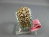 ESTATE LARGE 2.70CT WHITE & PINK DIAMOND 18KT WHITE & ROSE GOLD ANNIVERSARY RING