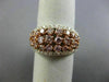 ESTATE LARGE 1.64CT WHITE & PINK DIAMOND 18KT WHITE & ROSE GOLD ANNIVERSARY RING