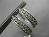 ESTATE .52CT DIAMOND 14KT WHITE GOLD 3D CLASSIC FILIGREE MILGRAIN HOOP EARRINGS