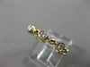 ESTATE .64CT DIAMOND 14K YELLOW GOLD 3D ETOILE ETERNITY WEDDING ANNIVERSARY RING