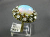 ANTIQUE 5.89CT DIAMOND & AAA AUSTRALIAN OPAL 14K YELLOW GOLD CLUSTER RING #21264