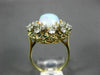 ANTIQUE 5.89CT DIAMOND & AAA AUSTRALIAN OPAL 14K YELLOW GOLD CLUSTER RING #21264