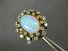 ANTIQUE 5.89CT DIAMOND & AAA AUSTRALIAN OPAL 14K YELLOW GOLD CLUSTER RING #21264