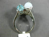 ESTATE .08CT DIAMOND & AAA MULTI GEM 14KT WHITE GOLD 3D COCKTAIL RING #17894