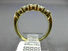 ESTATE 1.0CT DIAMOND 14KT YELLOW GOLD ROUND 5 STONE SHARE PRONG ANNIVERSARY RING