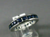 ESTATE 1.20CT SAPPHIRE 14KT WHITE GOLD ETERNITY WEDDING ANNIVERSARY RING #22443