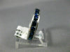 ESTATE 1.20CT SAPPHIRE 14KT WHITE GOLD ETERNITY WEDDING ANNIVERSARY RING #22443