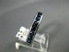 ESTATE 1.20CT SAPPHIRE 14KT WHITE GOLD ETERNITY WEDDING ANNIVERSARY RING #22443