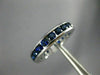 ESTATE 1.20CT SAPPHIRE 14KT WHITE GOLD ETERNITY WEDDING ANNIVERSARY RING #22443