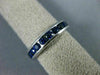 ESTATE 1.20CT SAPPHIRE 14KT WHITE GOLD ETERNITY WEDDING ANNIVERSARY RING #22443