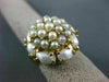 ANTIQUE LARGE AAA SOUTH SEA PEARL 14KT YELLOW GOLD 3D FLOWER CLUSTER RING #22299