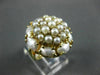 ANTIQUE LARGE AAA SOUTH SEA PEARL 14KT YELLOW GOLD 3D FLOWER CLUSTER RING #22299