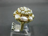 ANTIQUE LARGE AAA SOUTH SEA PEARL 14KT YELLOW GOLD 3D FLOWER CLUSTER RING #22299