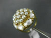 ANTIQUE LARGE AAA SOUTH SEA PEARL 14KT YELLOW GOLD 3D FLOWER CLUSTER RING #22299