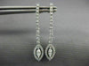 ESTATE .78CT ROUND & MARQUISE DIAMOND 18K WHITE GOLD 3D CLASSIC HANGING EARRINGS