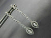 ESTATE .78CT ROUND & MARQUISE DIAMOND 18K WHITE GOLD 3D CLASSIC HANGING EARRINGS