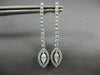 ESTATE .78CT ROUND & MARQUISE DIAMOND 18K WHITE GOLD 3D CLASSIC HANGING EARRINGS