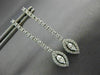 ESTATE .78CT ROUND & MARQUISE DIAMOND 18K WHITE GOLD 3D CLASSIC HANGING EARRINGS