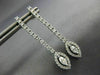 ESTATE .78CT ROUND & MARQUISE DIAMOND 18K WHITE GOLD 3D CLASSIC HANGING EARRINGS