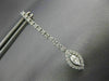 ESTATE .78CT ROUND & MARQUISE DIAMOND 18K WHITE GOLD 3D CLASSIC HANGING EARRINGS