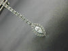 ESTATE .78CT ROUND & MARQUISE DIAMOND 18K WHITE GOLD 3D CLASSIC HANGING EARRINGS