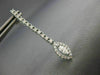 ESTATE .78CT ROUND & MARQUISE DIAMOND 18K WHITE GOLD 3D CLASSIC HANGING EARRINGS