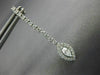 ESTATE .78CT ROUND & MARQUISE DIAMOND 18K WHITE GOLD 3D CLASSIC HANGING EARRINGS