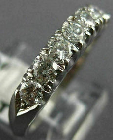 ESTATE .75CT DIAMOND PLATINUM CLASSIC 7 STONE FILIGREE ANNIVERSARY RING #15207