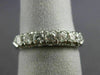 ESTATE .75CT DIAMOND PLATINUM CLASSIC 7 STONE FILIGREE ANNIVERSARY RING #15207