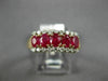 ESTATE 1.30CT DIAMOND & AAA OVAL RUBY 14KT YELLOW GOLD WEDDING ANNIVERSARY RING