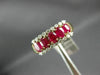 ESTATE 1.30CT DIAMOND & AAA OVAL RUBY 14KT YELLOW GOLD WEDDING ANNIVERSARY RING